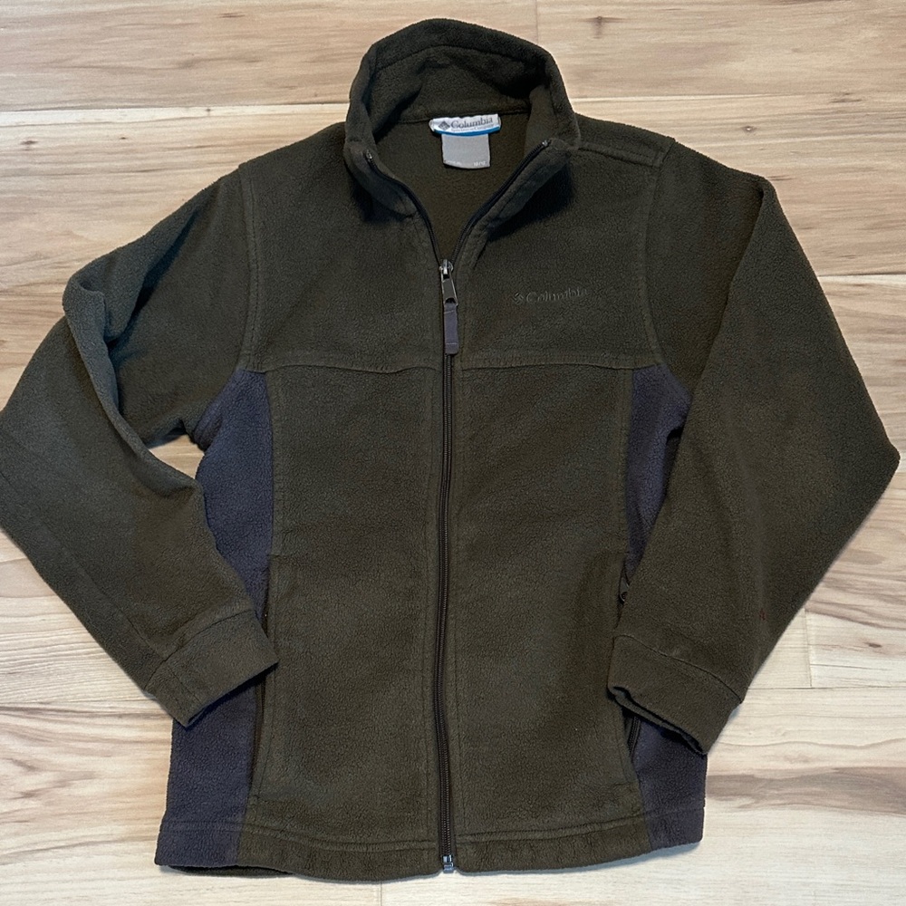 Columbia Dark Green and Black Fleece Jacket